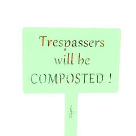 Étiquette de jardin à planter avec citation - vert tendre - 100% acier galvanisé