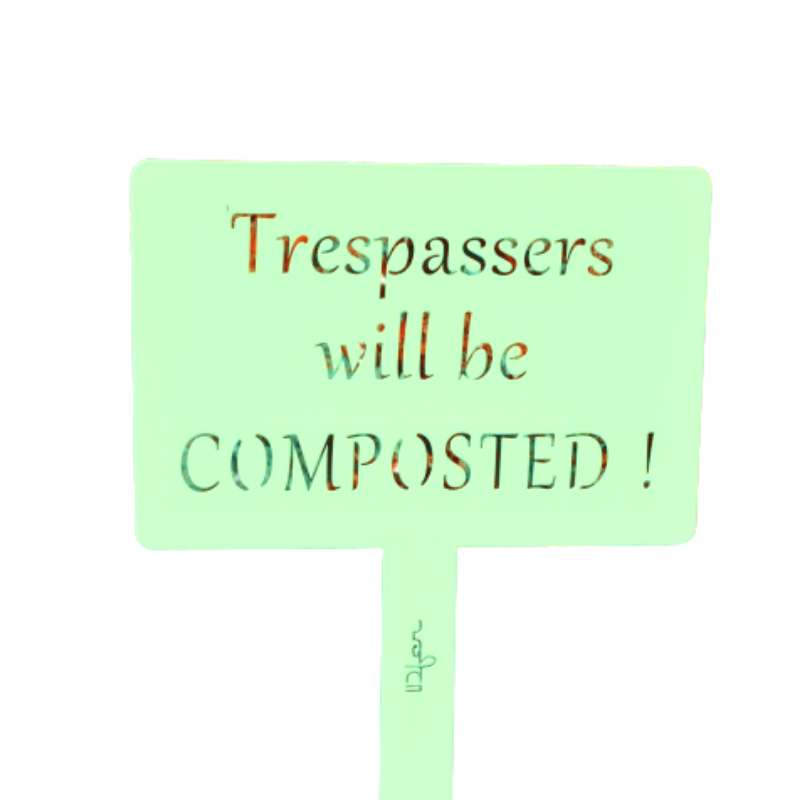 Étiquette de jardin à planter avec citation - vert tendre