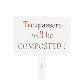 Étiquette de jardin à planter avec citation - blanc pur - 100% acier galvanisé