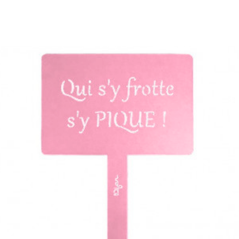 Idfer - Étiquette de jardin à planter avec citation - vieux rose