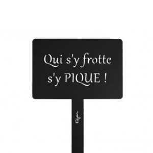 Étiquette de jardin à planter avec citation - noir - 100% acier galvanisé