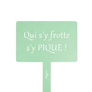 Étiquette de jardin à planter avec citation - vert tendre - 100% acier galvanisé