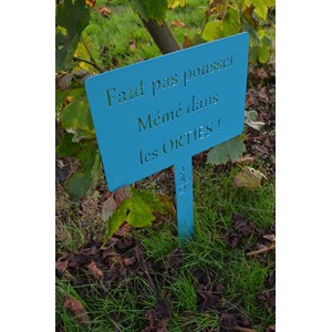 Étiquette de jardin à planter avec citation - vert pin - 100% acier galvanisé
