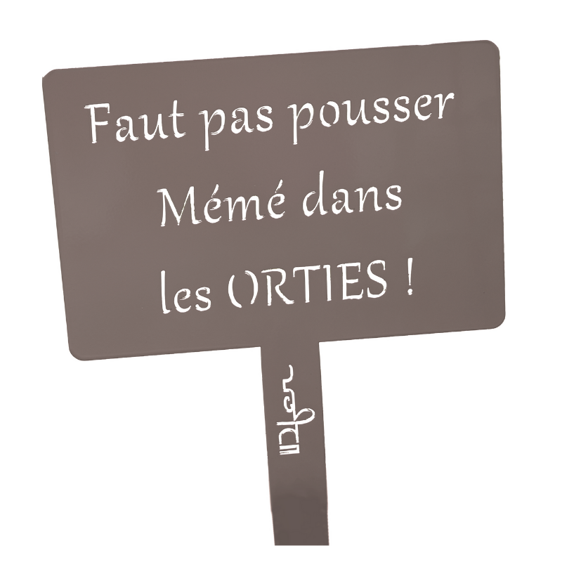 Étiquette de jardin à planter avec citation - taupe