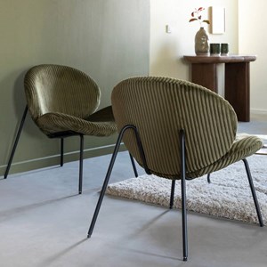 Fauteuil velours jaune