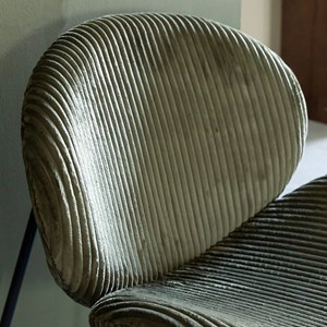 Fauteuil velours jaune
