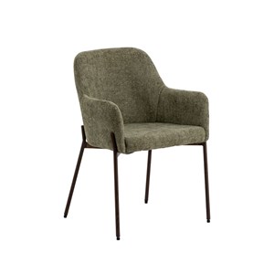 Fauteuil tissu vert