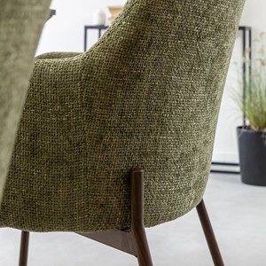 Fauteuil tissu vert
