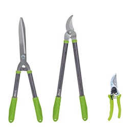 Lot 3 outils de jardinage coupants sécateur cisaille haies coupe branches