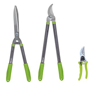 Lot 3 outils de jardinage coupants sécateur cisaille haies coupe branches