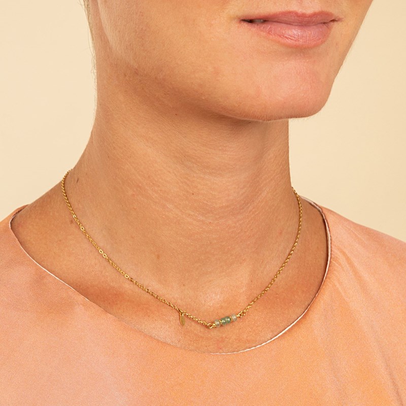 Collier mini rêve pierres fines vertes
