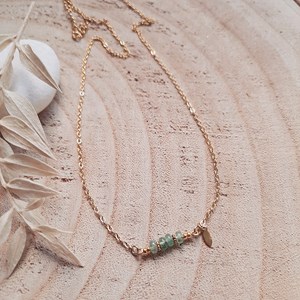 Collier mini rêve pierres fines vertes