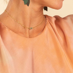 Collier mini rêve pierres fines vertes