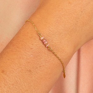 Coffret bijou rose – parure mini rêve en quartz fraise facetté