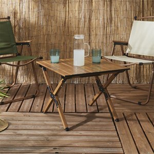 Table pliante effet bois