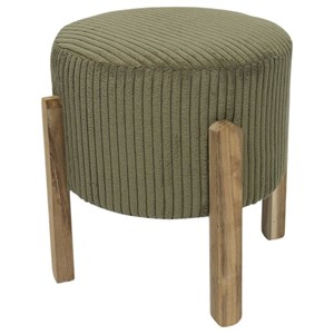 Tabouret côtelé vert