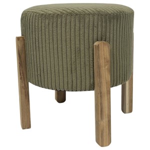 Tabouret côtelé vert