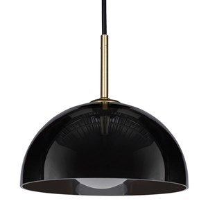 Suspension verre noire et dorée