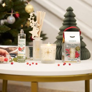 Bougie noël 180g baies et fleur d’hiver