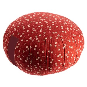Zafu rond de kapok sakura grenat