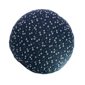 Zafu rond de kapok sakura bleu