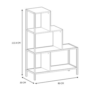 Etagère escalier industrielle