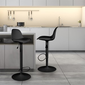 Lot de 2 tabourets de bar noir