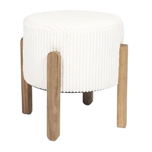 Tabouret côtelé beige