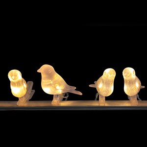 Guirlande solaire oiseaux lumineux 5 led déco jardin terrasse balcon