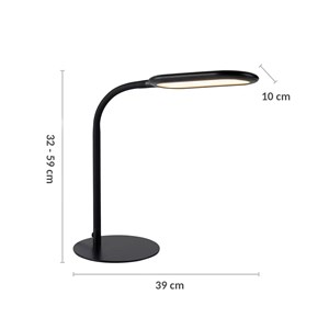 Fishtec lampe de bureau led tactile – réglable 3 modes lumière (naturelle,