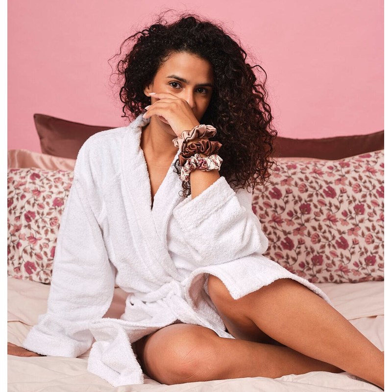 Chouchou en soie fleuri 19 mo