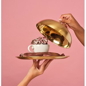 Chouchou en soie fleuri 19 mo