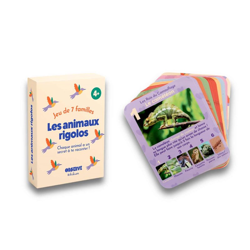 Jeu de 7 familles, les animaux rigolos