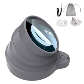 Loupe x4 lumineuse fishtec - corps en silicone, rétractable