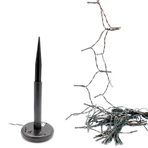 Guirlande solaire 100 led, panneau solaire, piquet, déco jardin&nbsp;noël