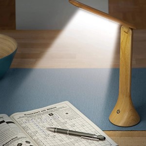 Lampe de bureau fishtec led wood touch