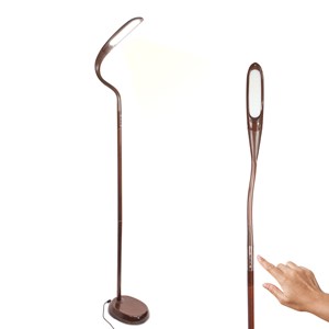 Lampadaire led wengé, 51 led, 3 couleurs, 22,5x160 cm