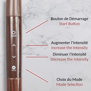 Lampadaire led wengé, 51 led, 3 couleurs, 22,5x160 cm