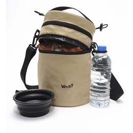 Sac 3-en-1 nourriture, gamelles, porte-bouteille