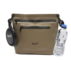 Le sac à nourriture 3 en 1 waterproof : 2 gamelles et porte-clés en silicone