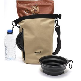 Le sac à nourriture 3-en-1 étanche : 2 gamelles et porte-clés en silicone