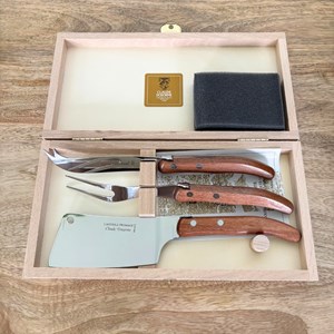Coffret fromage 3 pièces laguiole manche kotibé - claude dozorme