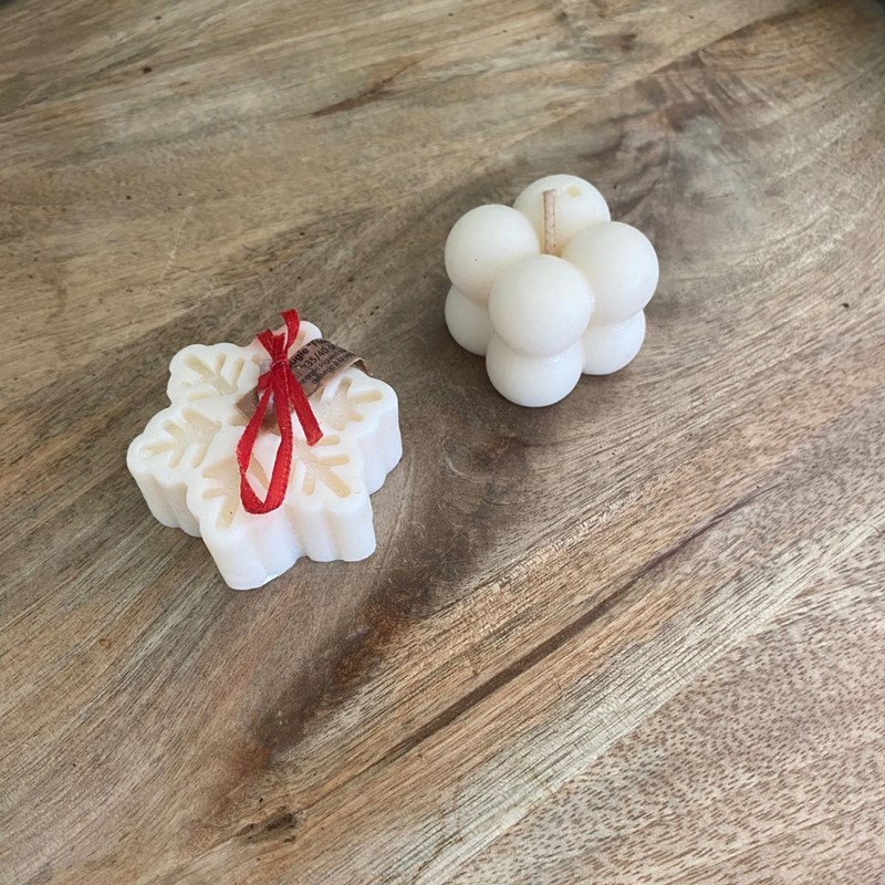 Petites bougies artisanales - lot de 2