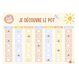 Tableau d'apprentissage & récompense propreté