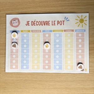 Tableau d'apprentissage & récompense propreté