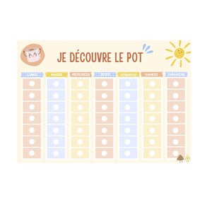 Tableau d'apprentissage & récompense propreté