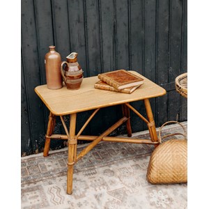 Léonie, la table basse en rotin n°253
