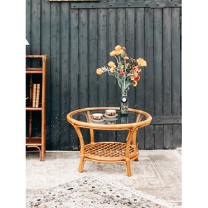 Léonie, la table basse en rotin n°252