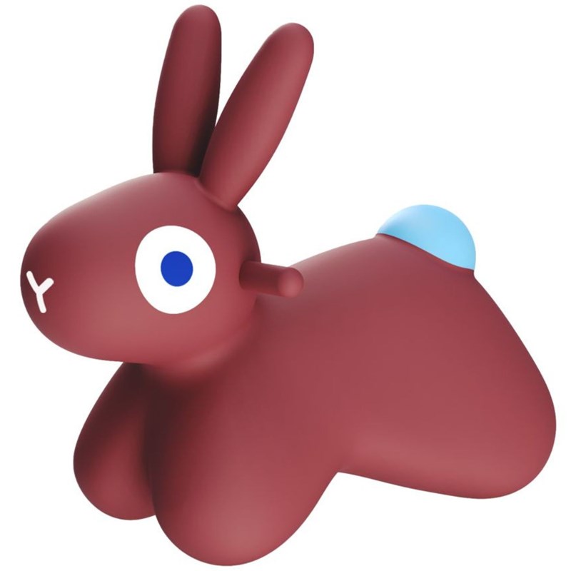 Ballon sauteur hoppi lapin bordeaux