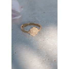 Bague ajustable chiado - azulejos plaqué or